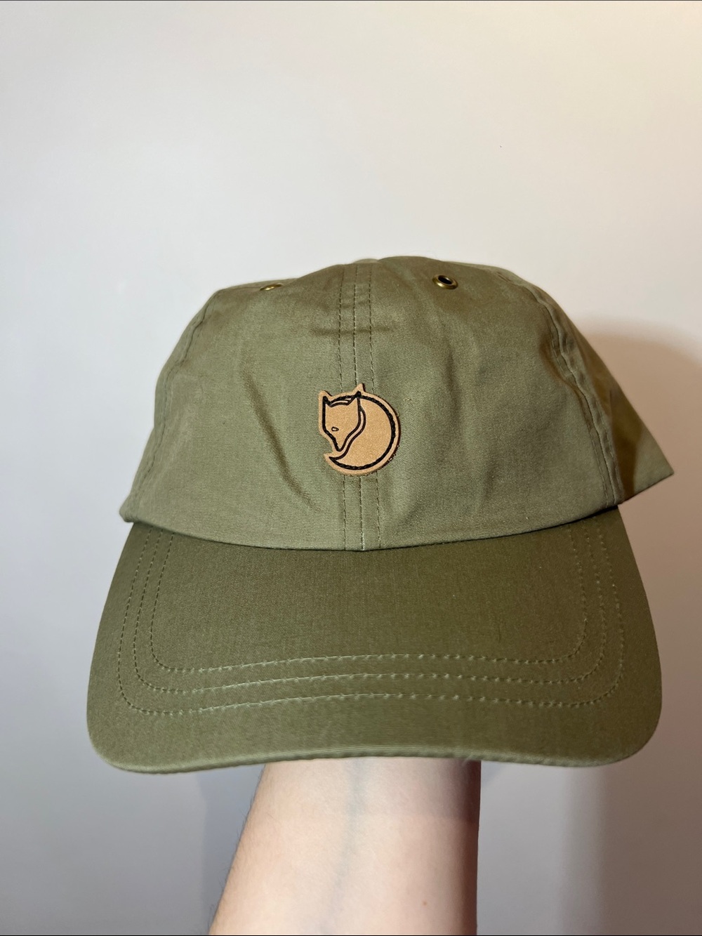 Fjallraven Olive Green Cap with Fox Patch